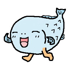 てくてく歩く魚(うお)