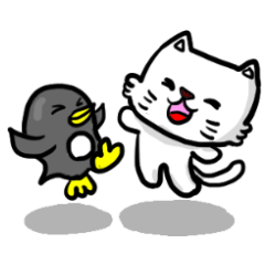 ほわりばのペンギンとネコ3 ひとこと返信