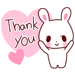 キュートなうさぎスタンプ