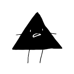 さんかくくん(直筆)