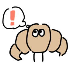 パン屋さんにいるパンたちのスタンプ