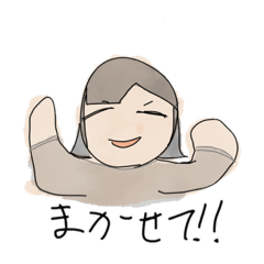 ゆるい女の子スタンプ＊