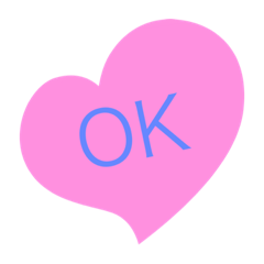 かわいいハートのスタンプ反応編