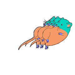 楽しげネズミ達とハート（文字無し）