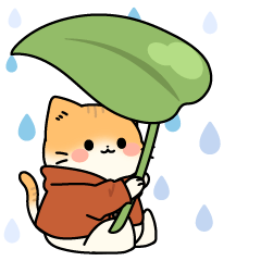 飛び出す！レインコート猫ちゃんず