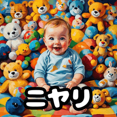 赤ちゃんの百面相スタンプ