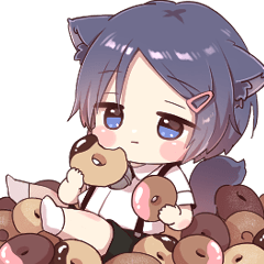 動く！ツンデレ猫耳少年(もぐもぐスタンプ)