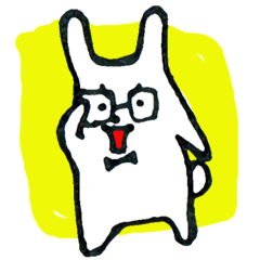 ちょっとマジメなメガネうさぎ