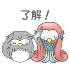 フローさんとアマビエさんの元気スタンプ