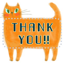 絵本のような♡ねこのメッセージスタンプ