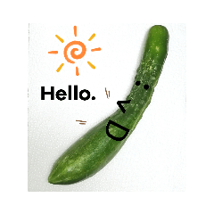 きゅうり顔スタンプ