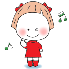 しろまる子ちゃんのシンプル英語スタンプ