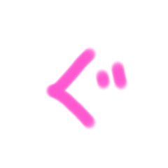 文字スタンプ(ピンク)濁点，半濁点，小文字