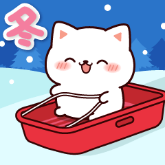飛びだす♪マシュマロねこちゃん【冬】