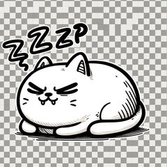 ねむるしろねこ