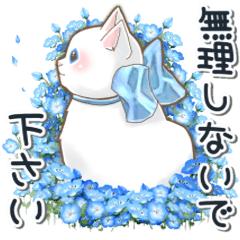 毎日使える♡春の花と猫スタンプ