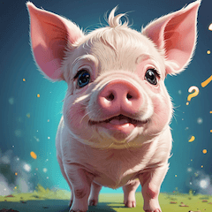 ミニブタ可愛いスタンプ