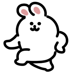 ウサギのダンススタンプ