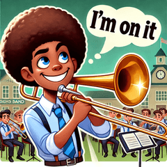 アフロ吹奏楽部のスタンプ@SFW