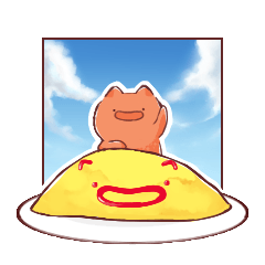 オムライスにゃんこは卵がお好き!