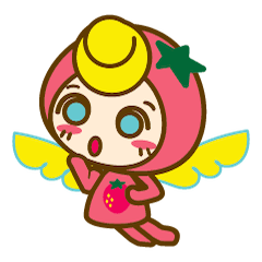 シンプルスタンプ　イチゴちゃん