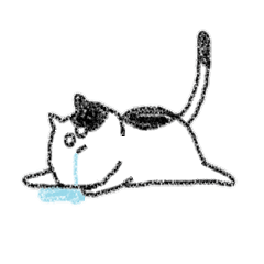 らくがき無表情ねこちゃん