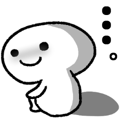 得体の知れない白い生き物スタンプ