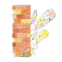 しあわせうさぎスタンプ