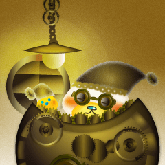 スチームパンク風～くまのダイフク＆ヒヨコ