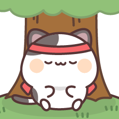 程よく頑張るくろぶちにゃんこ