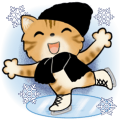 可愛い猫さん達の日常スタンプ ♡ 秋冬編