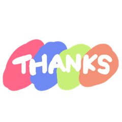 カラフルかわいい英語スタンプ