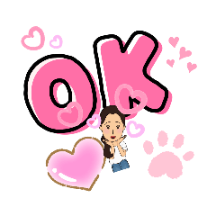 面長わたしスタンプ。韓国語勉強中