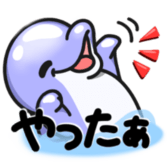 シンプルで使いやすい☆イルカスタンプ