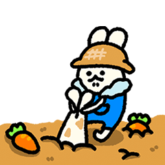 【動く】シュールなうさぎスタンプ 2