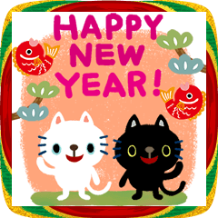 絵本みたいな＊飛び出す＊ねこねこのお正月