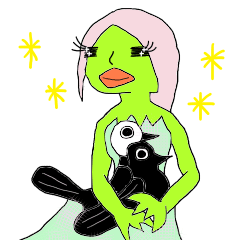 アマビエねえさんとヨゲンノトリ