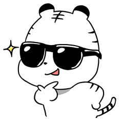 かわいいしろいトラさん