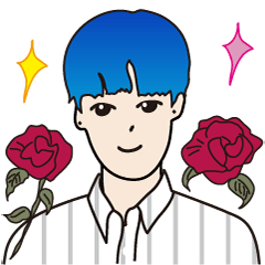 ゴージャスな男性と女性のイラスト