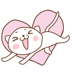 しろめにゃんスタンプ