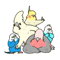 こいもの可愛い鳥さんスタンプ