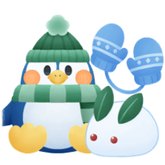 冬・写真デコ！フチなしスタンプ