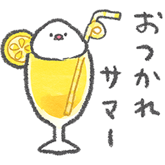 文鳥さんの夏スタンプ