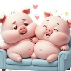 給料少なすぎ！ピンクのブタさんが怒る