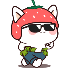 Strawberry Cat 2 : Animated Stickers