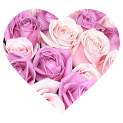 薔薇と紫陽花  お花のハート