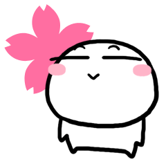 まるおくんの春気分スタンプ