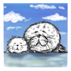 少しリアルなゴマフアザラシ