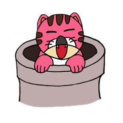 とらネコマスクの陽気なスタンプ