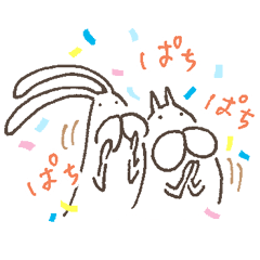 うさぎタイツ × ねこタイツ